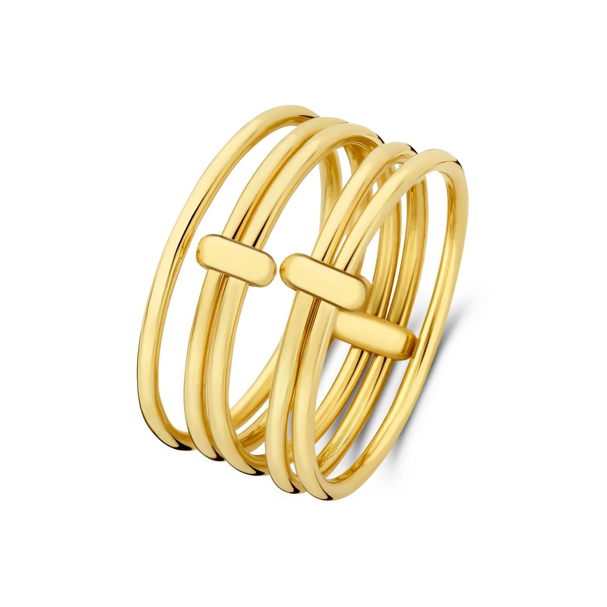 Zeitloses 14 Karat Gold Multiring-Set