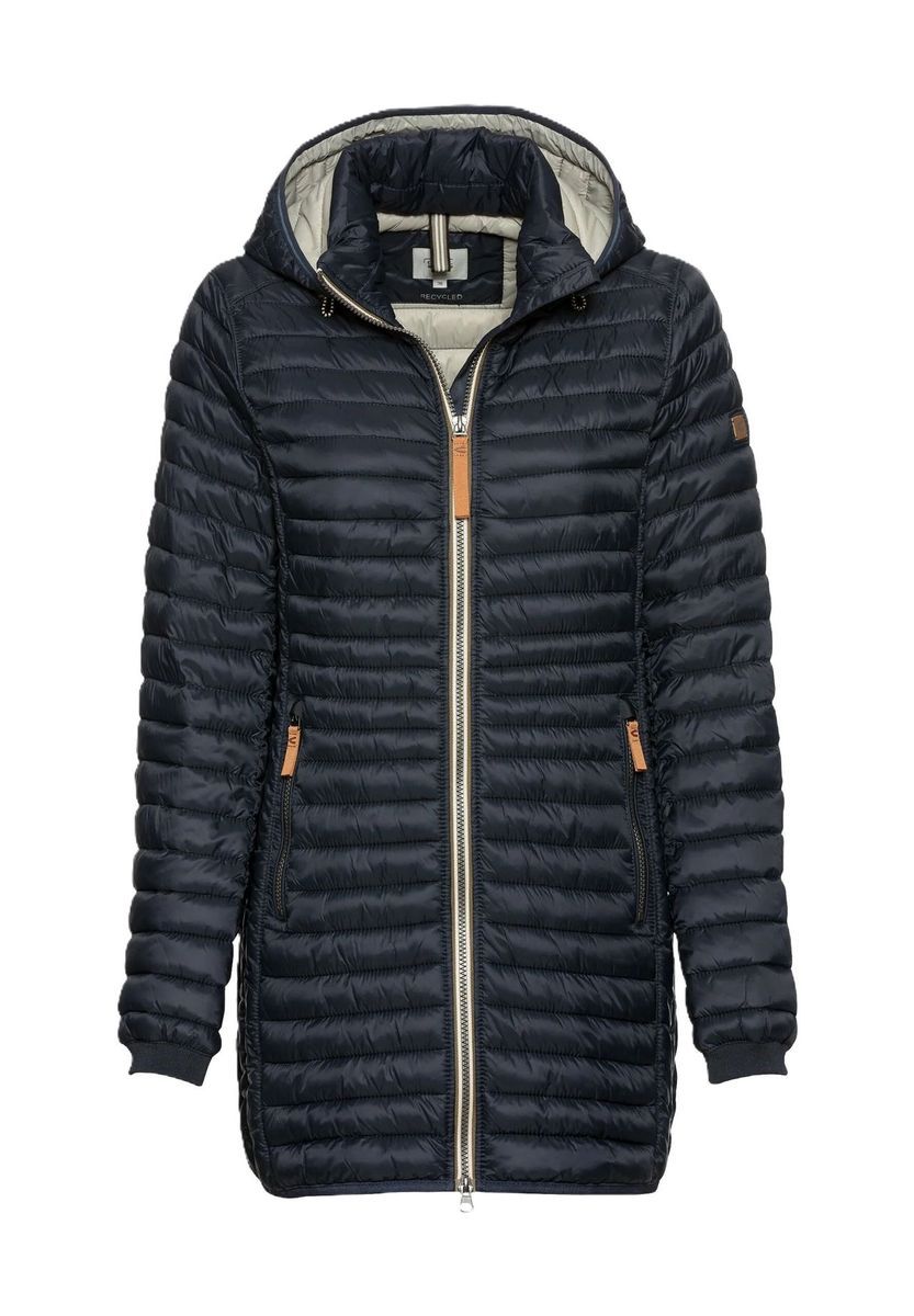 Leichte Gesteppte Longjacke mit Kapuze