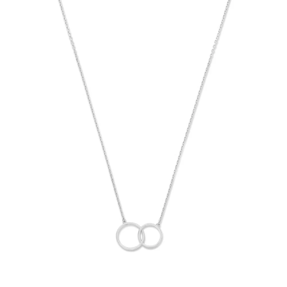 Halskette mit zwei ineinandergreifenden Ringen