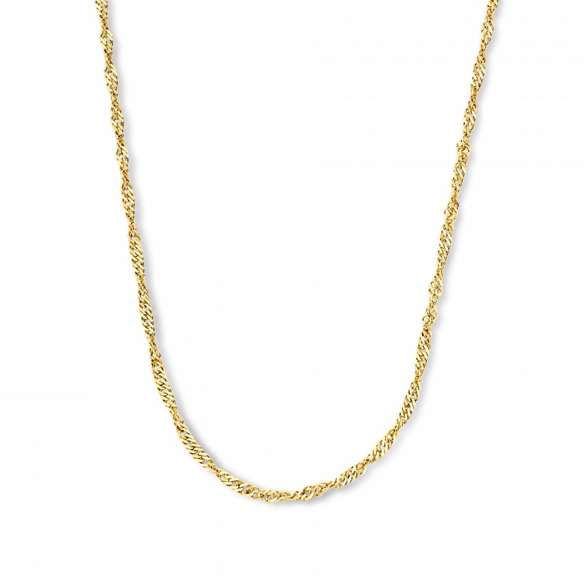 Zarte Goldkette mit Drehung