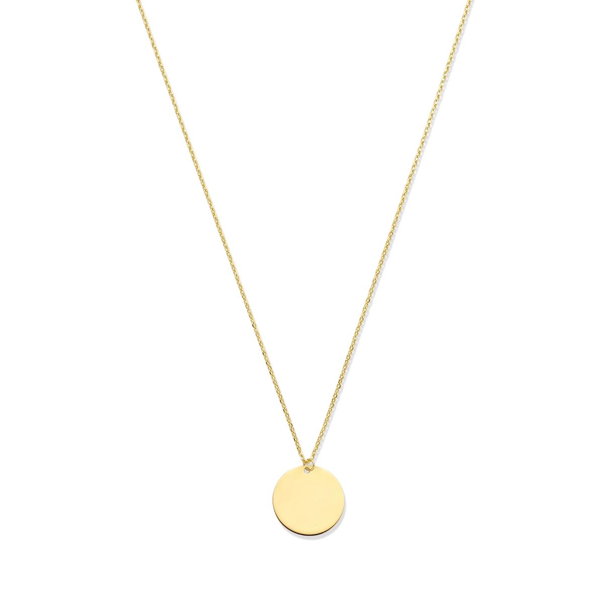Minimalistische Goldkette mit Münzanhänger