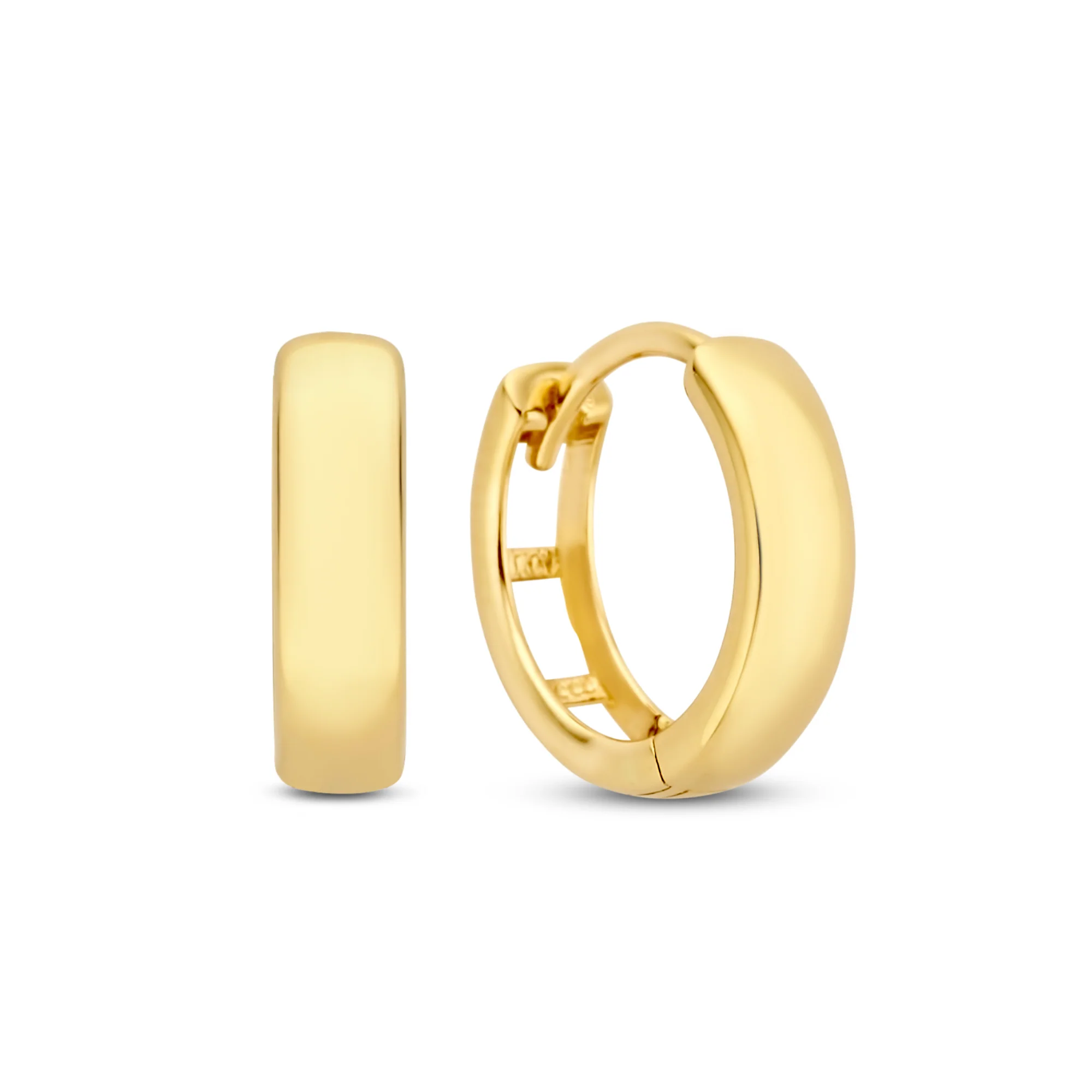 Klassische kleine Goldene Huggie-Creolen