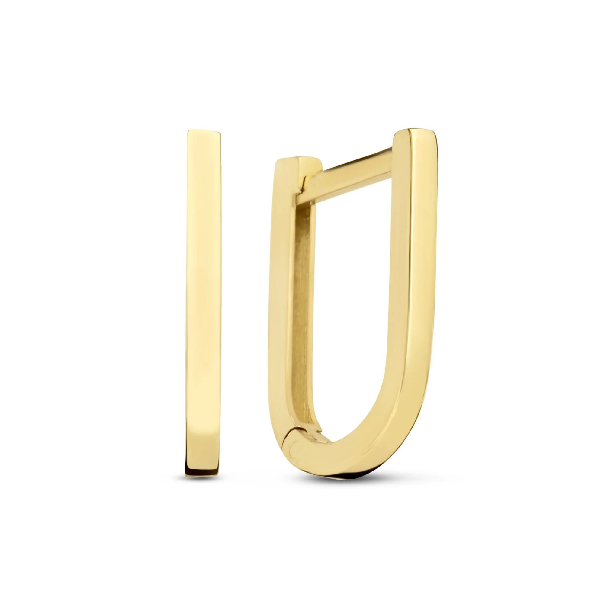 Elegante 14-Karat Gold U-Link Ohrringe
