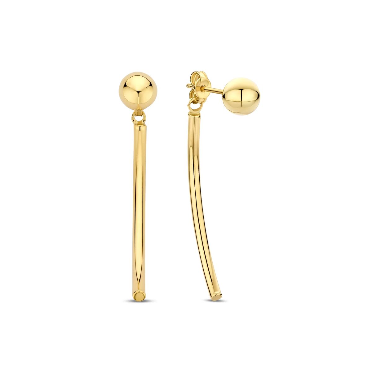 Elegante goldene Stab-Ohrhänger