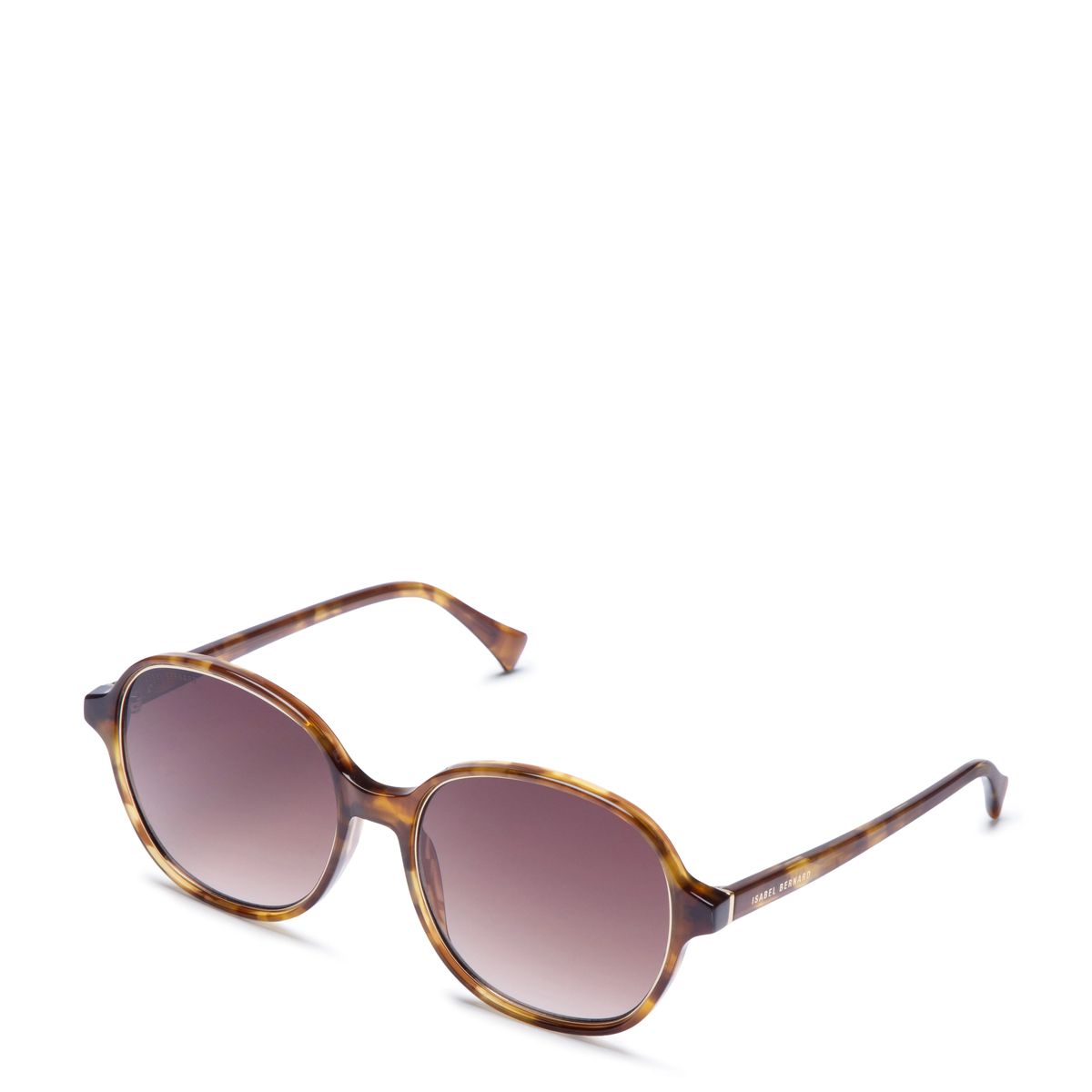 Eva Ovale Sonnenbrille in Hornoptik
