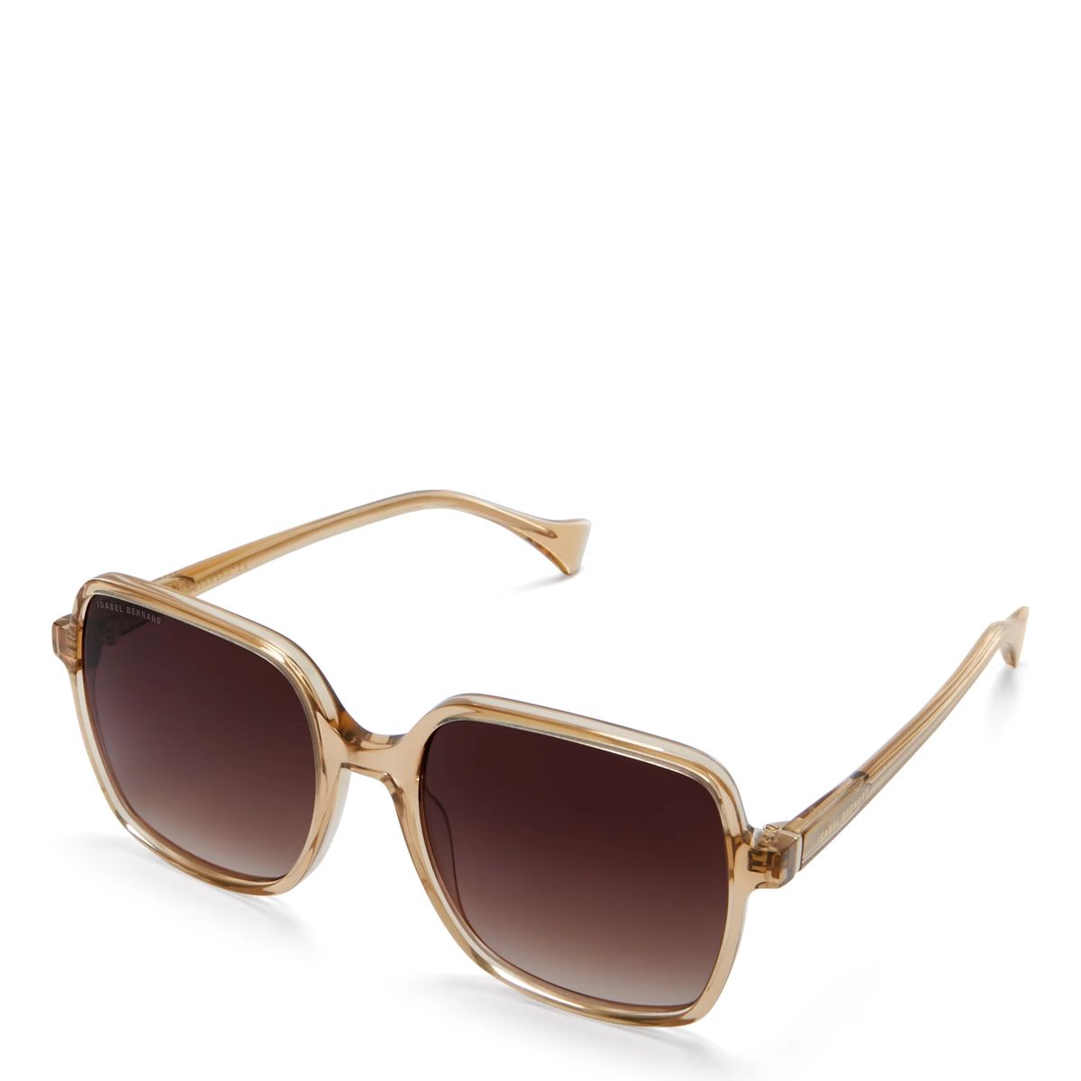 Quadratische Sonnenbrille mit transparentem Rahmen