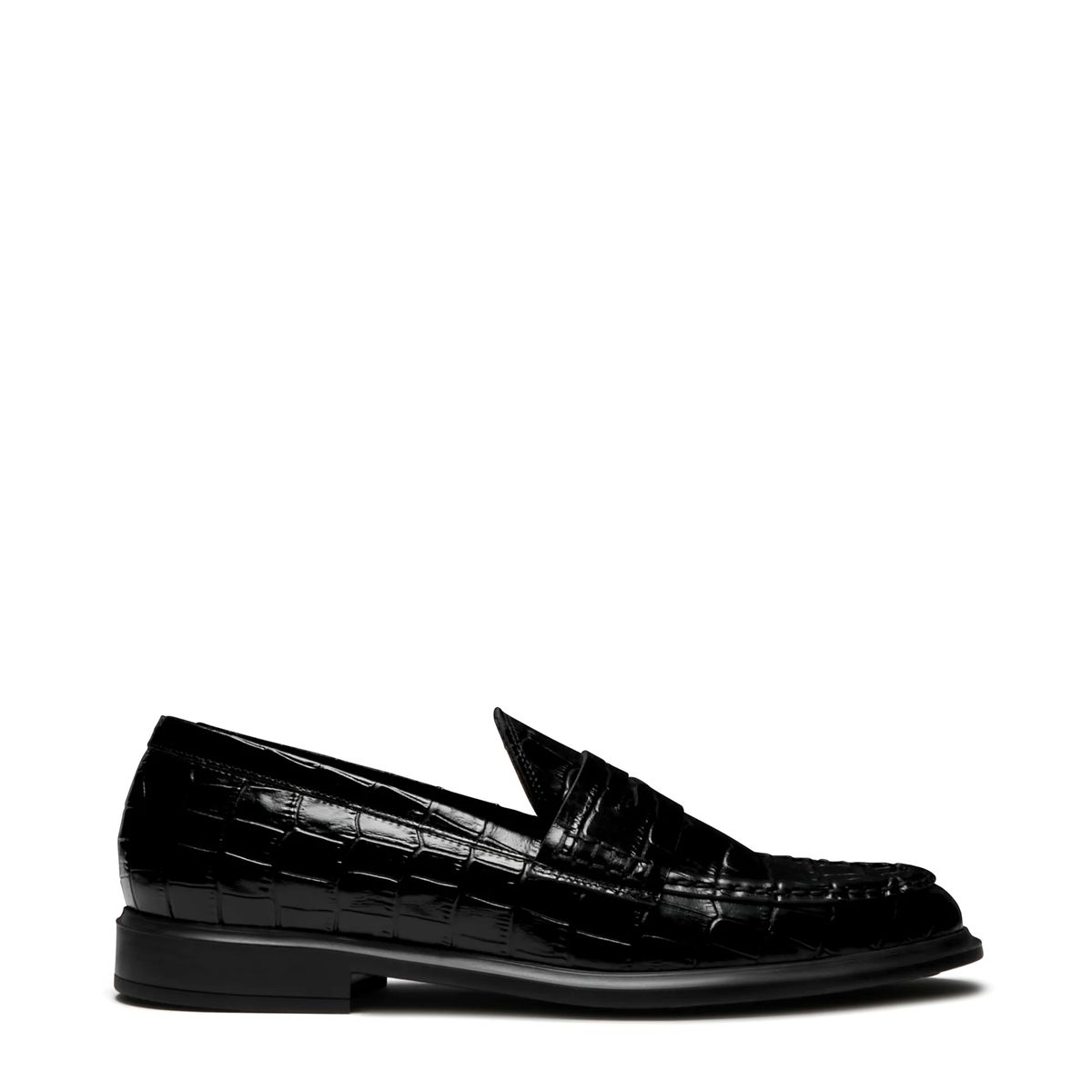 Penny-Loafer mit Kroko-Prägung
