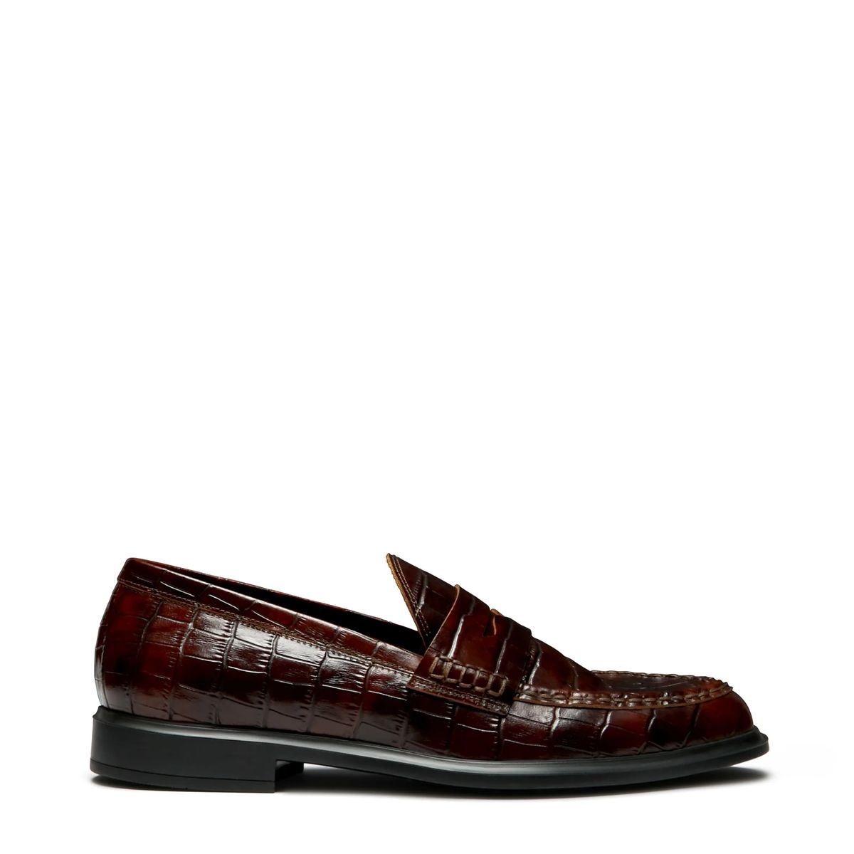 Penny-Loafer mit Kroko-Prägung