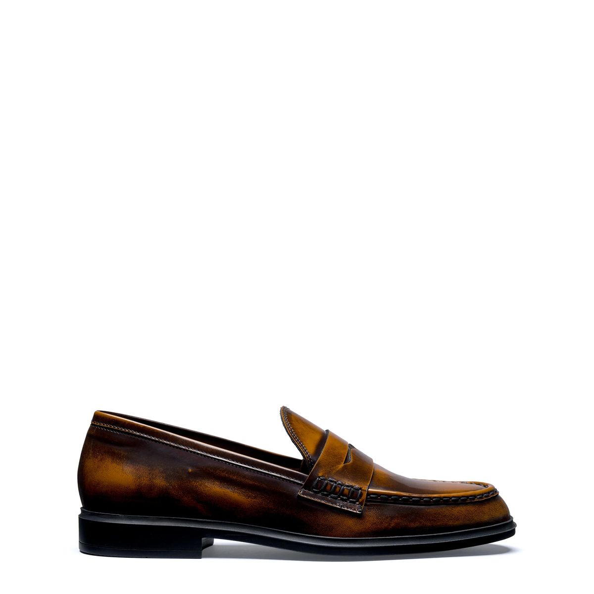 Penny-Loafers aus poliertem Spazzolato-Leder