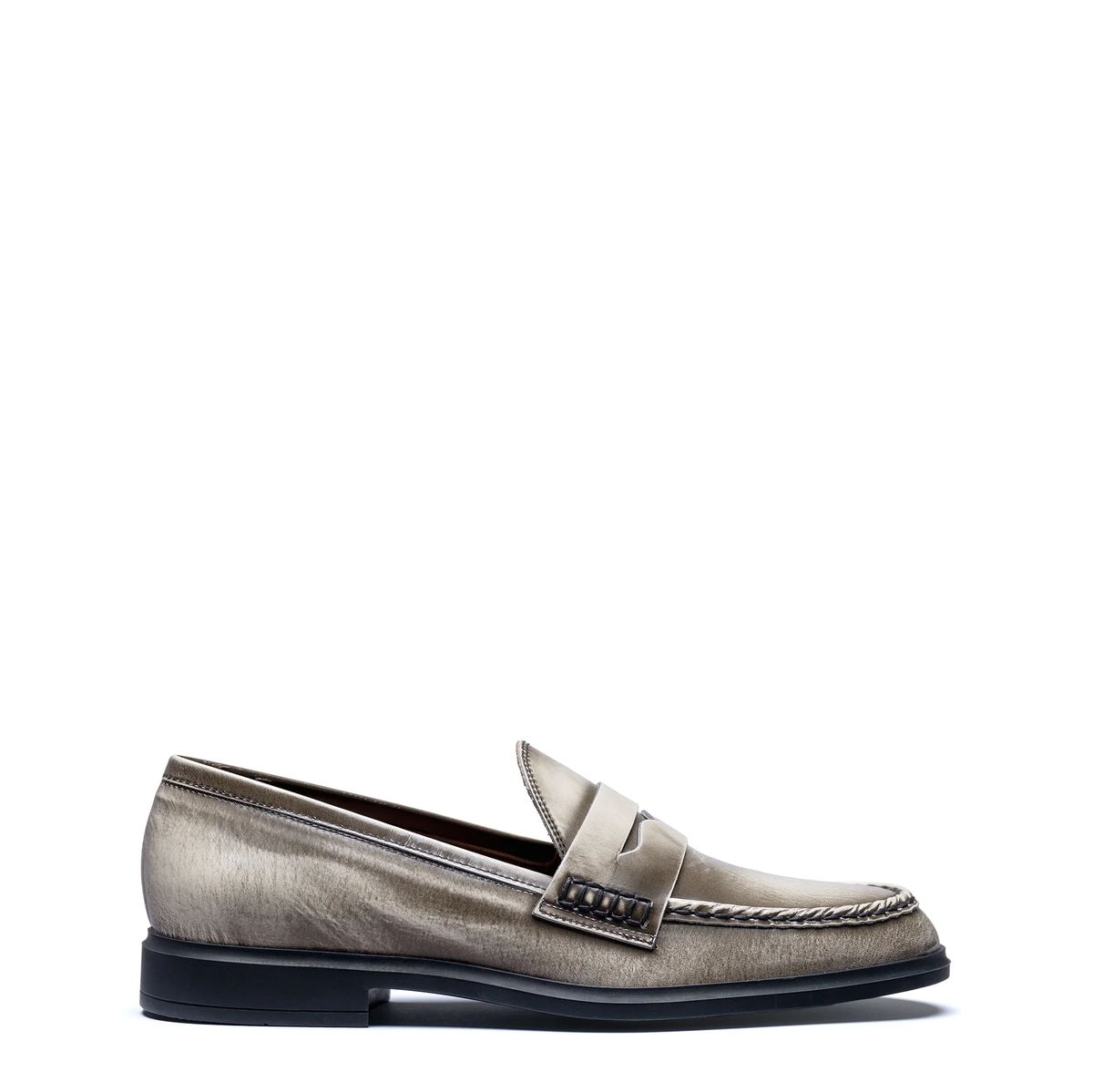 Polierte Spazzolato Leder Penny Loafer