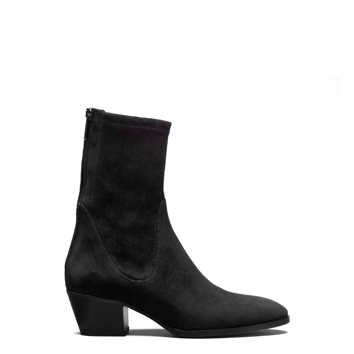 Elegante Stretch-Wildlederstiefeletten