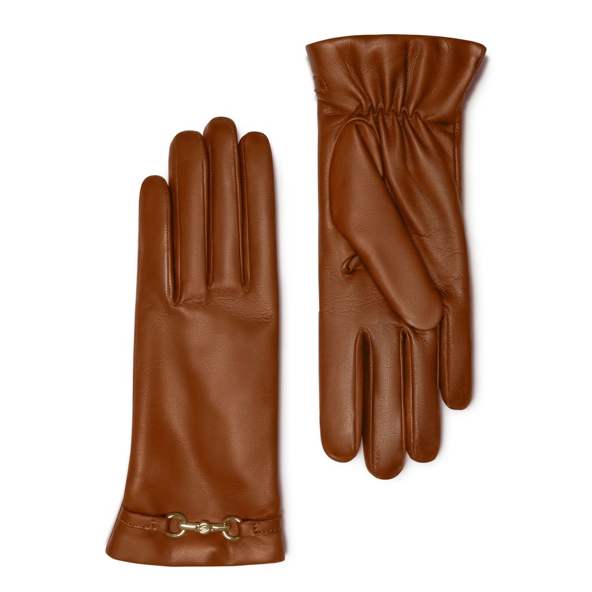 Elegante Lederhandschuhe mit Gebiss-Detail