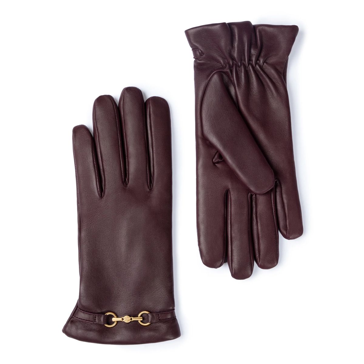 Elegante Lederhandschuhe mit Trensen-Detail