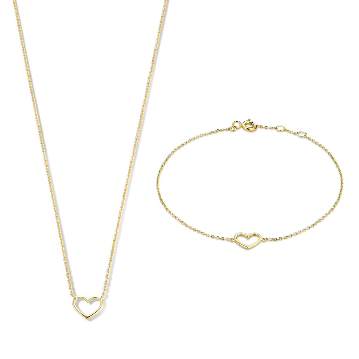 Minimalistisches Herz-Schmuckset
