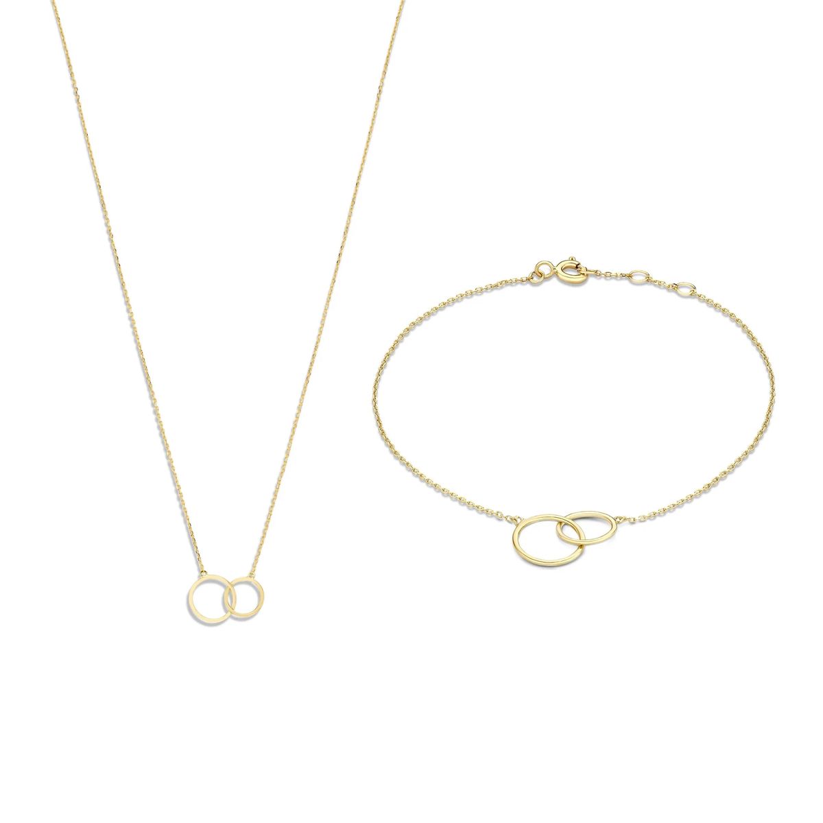 Schmuck-Geschenkset mit ineinandergreifenden Ringen