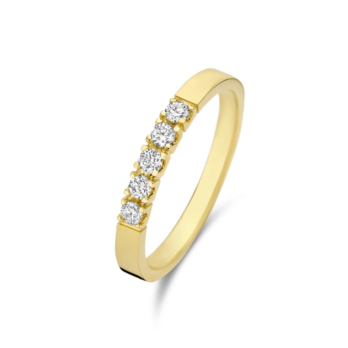 Klassischer Diamantring mit fünf Steinen