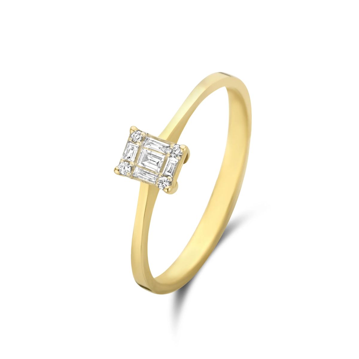 Geometrischer Diamant-Cluster Ring