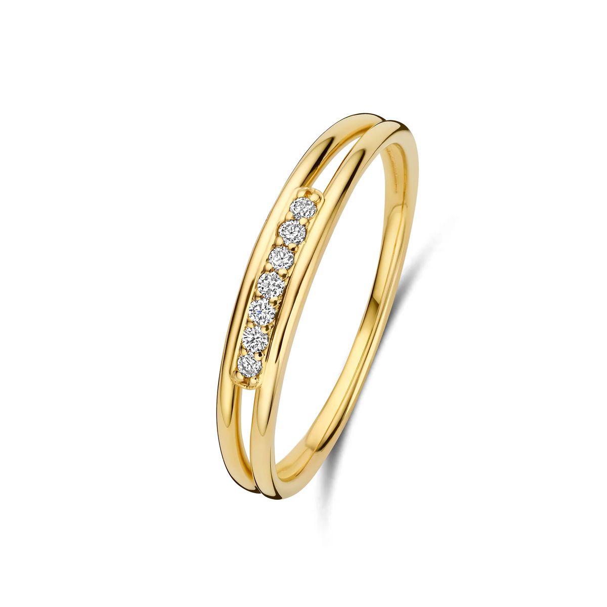 Doppelring mit Diamanten