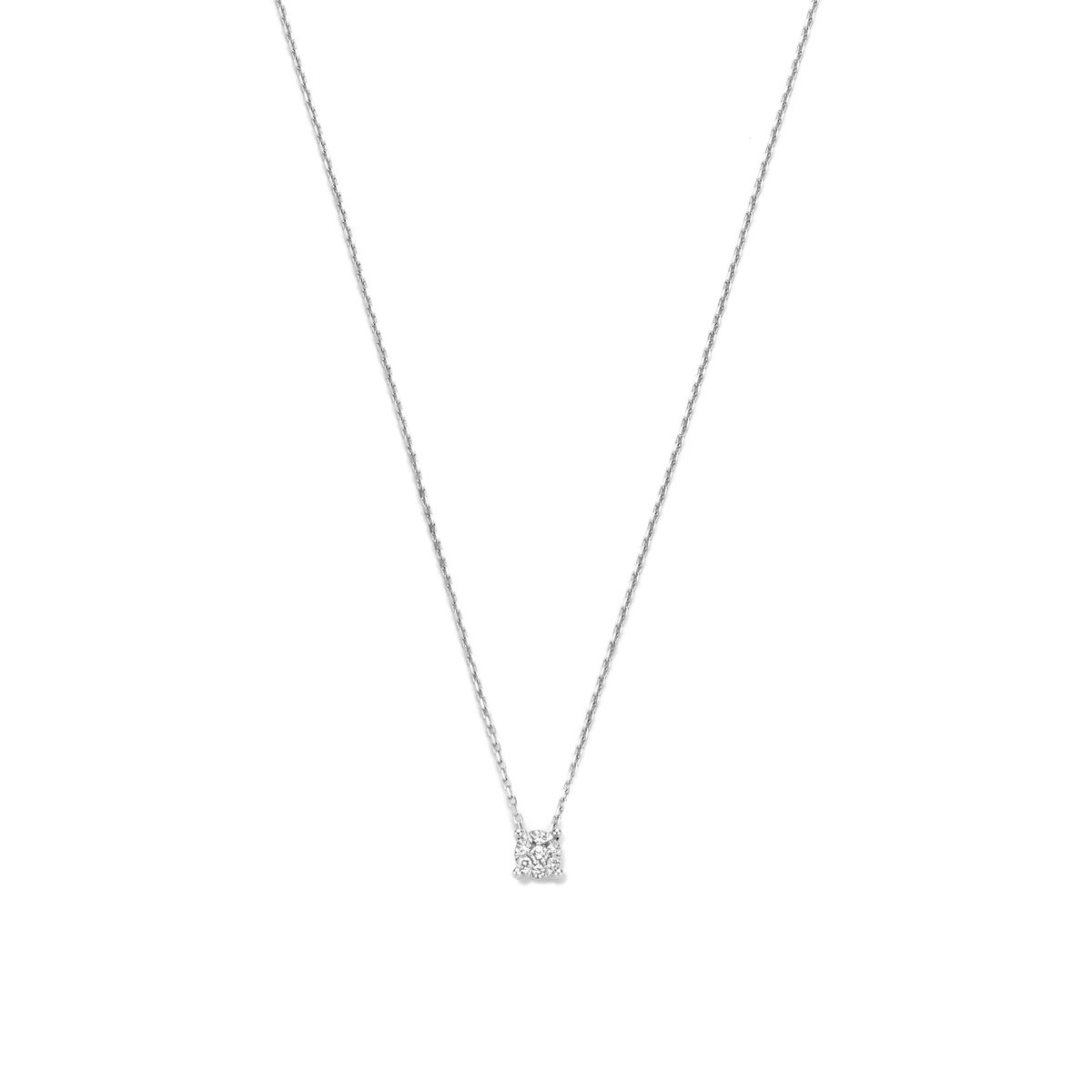 Zarte Diamant-Halskette aus Weißgold
