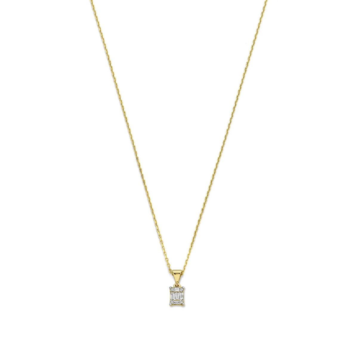 Elegante Goldkette mit Diamantcluster