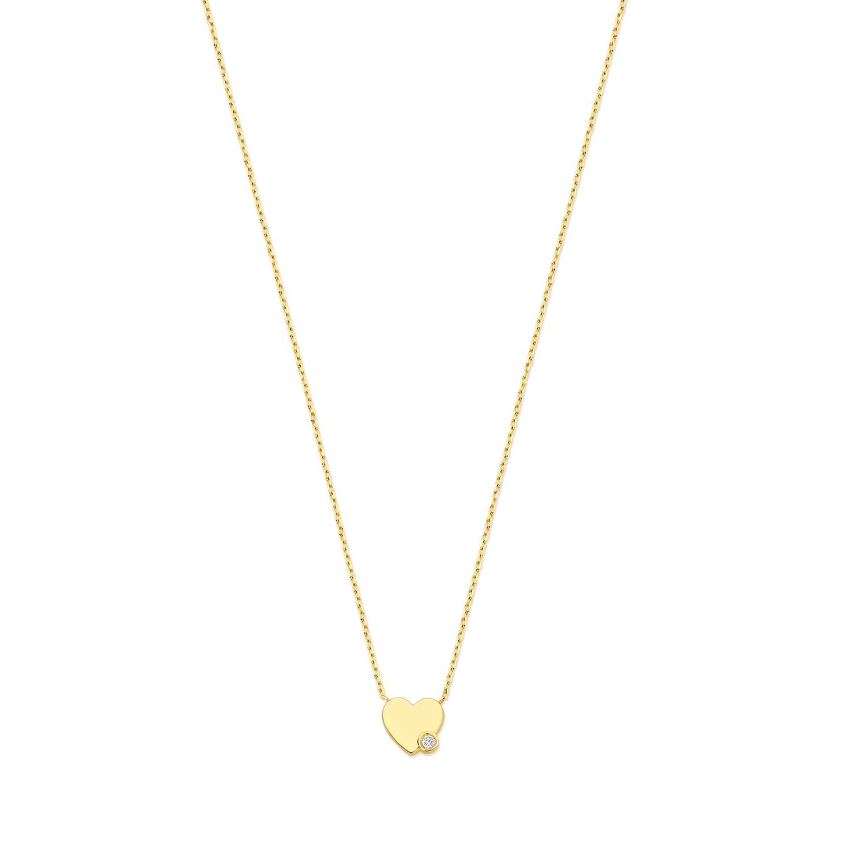 Feine Halskette mit Diamantherz