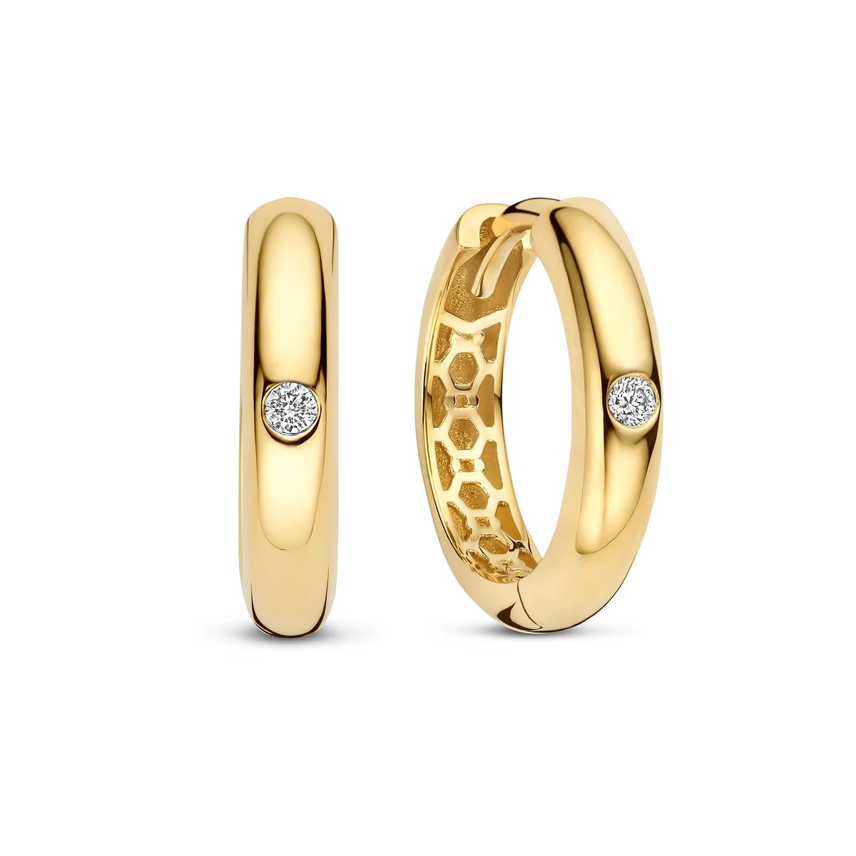 Elegante Creolen mit Diamant