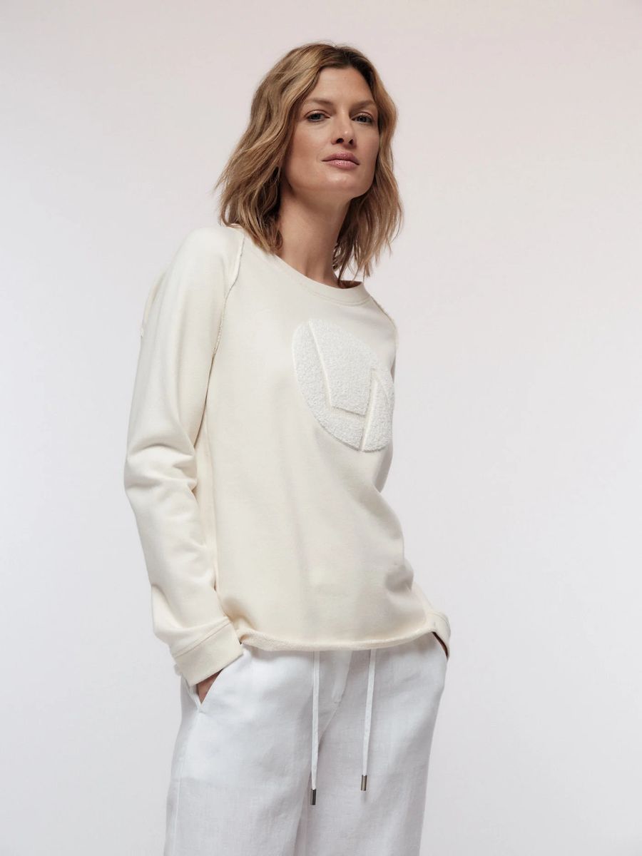 Besticktes Raglansweatshirt aus Bio-Baumwolle