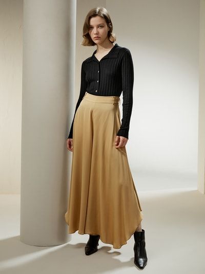 Gerippter Cardigan aus Kaschmir-Seide