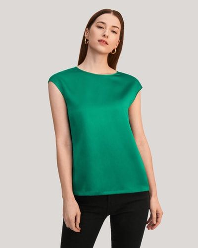 Minimalistisches Seidentop aus Charmeuse