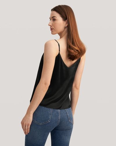 Luxuriöses Seiden-Camisole mit V-Rücken