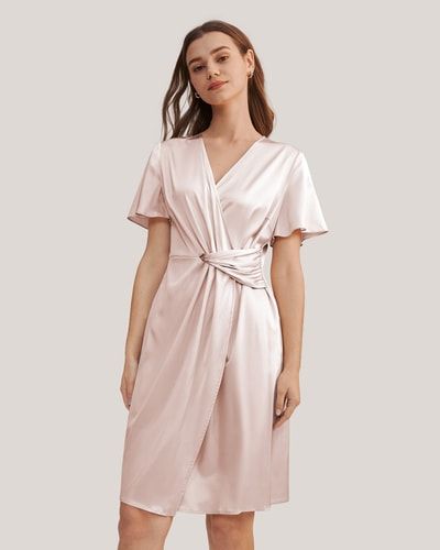 Elegantes Wickelkleid aus Seide