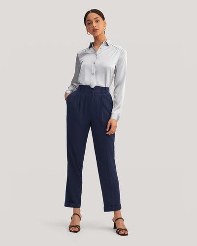 Elegante High-Waist Seidenhose
