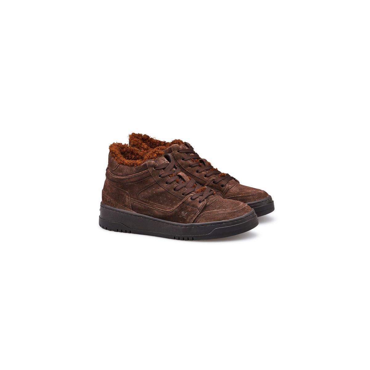 Mid-Top Wildleder-Sneaker mit Futter