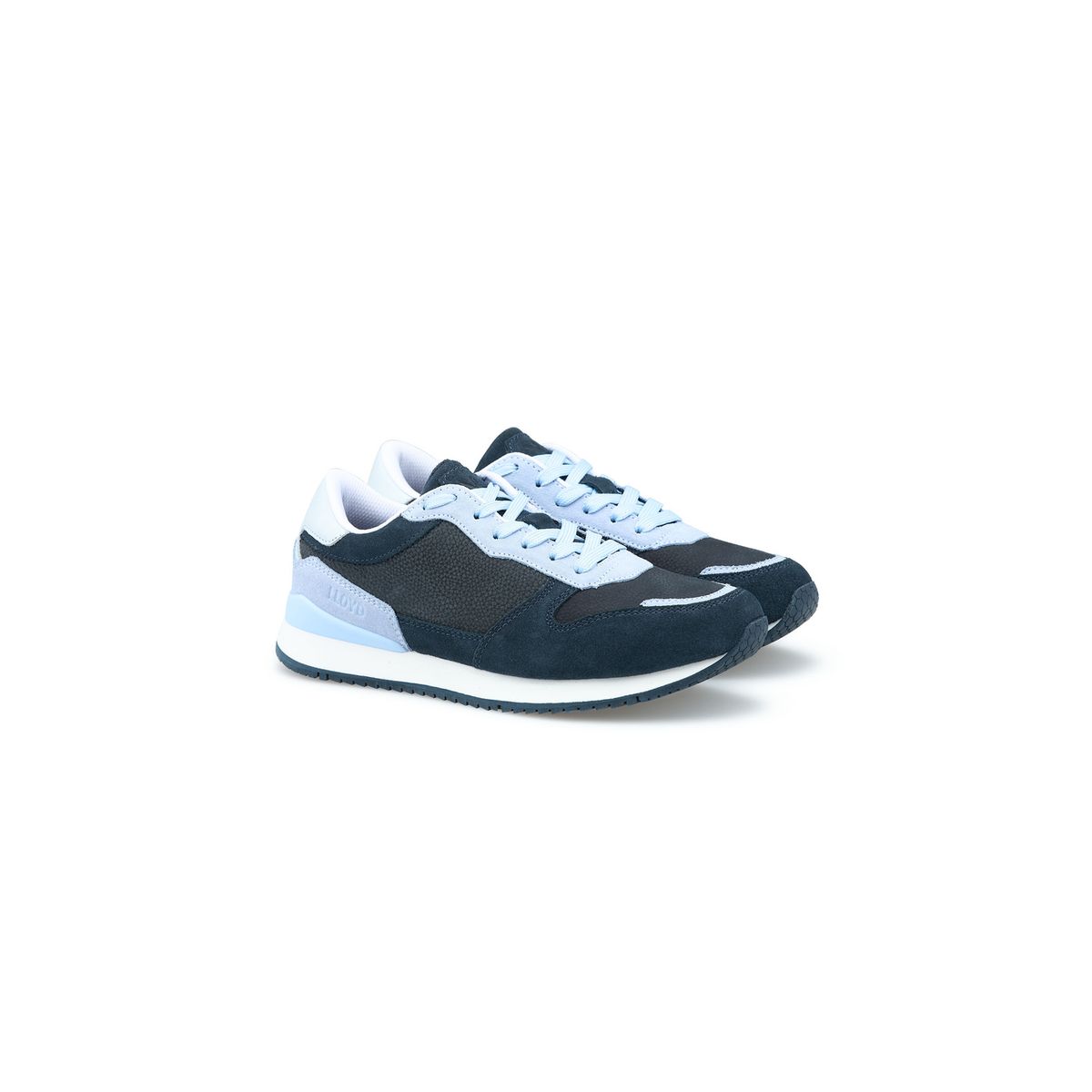 Sportliche Leder-Mix Low Sneakers