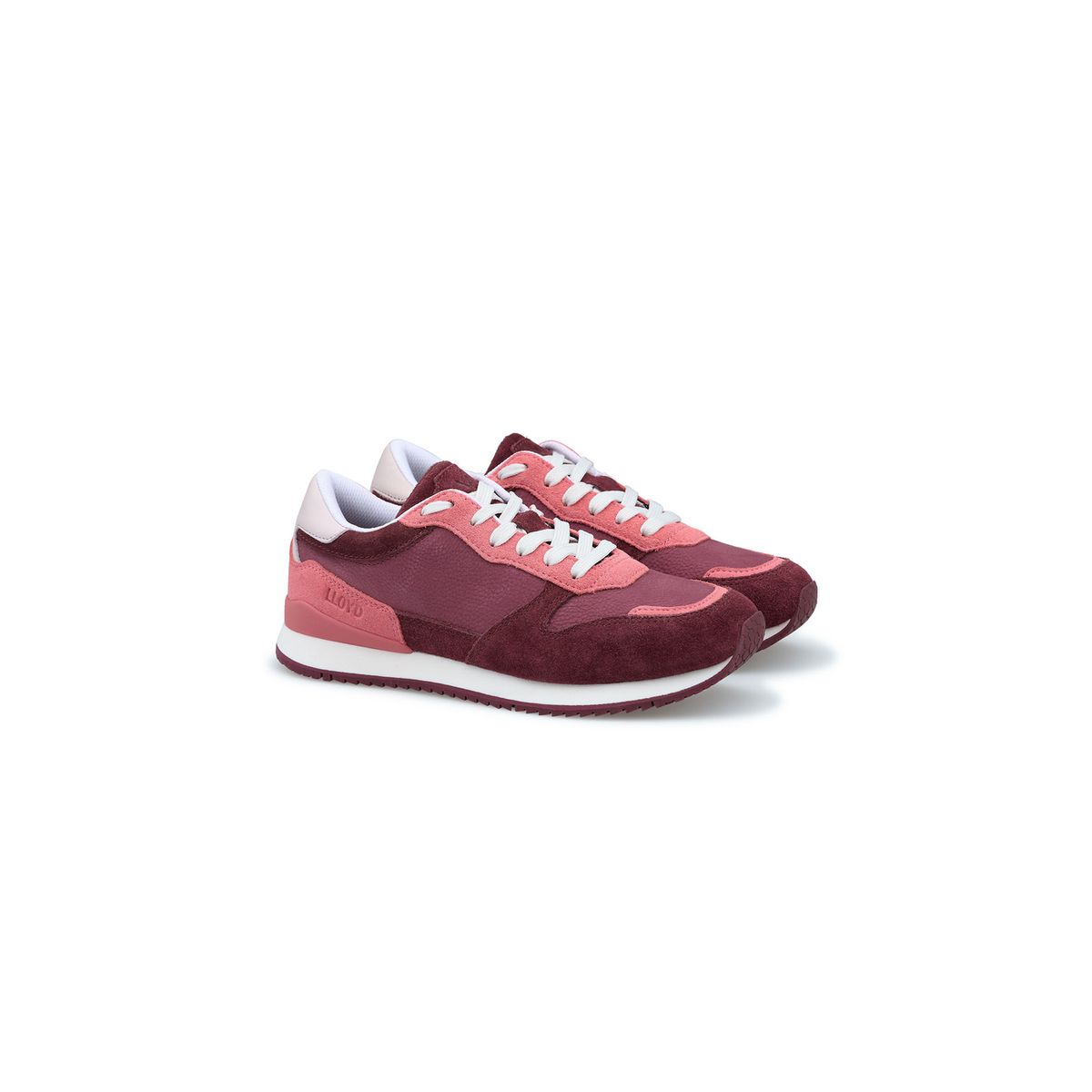 Farbblock-Sneaker aus Ledermix