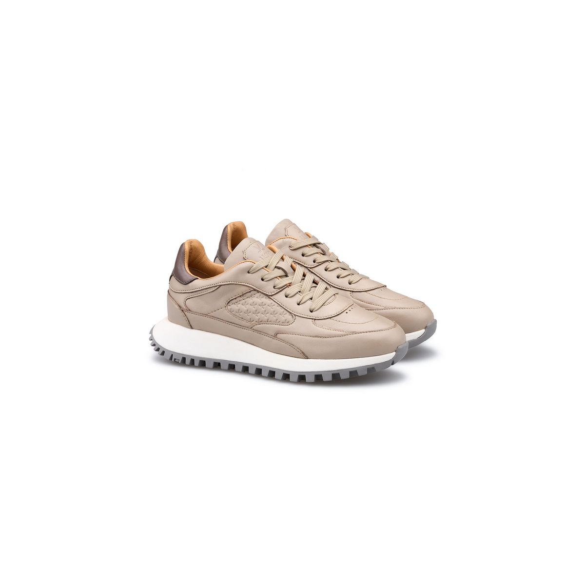 Eleganter Glattleder Low-Top Sneaker