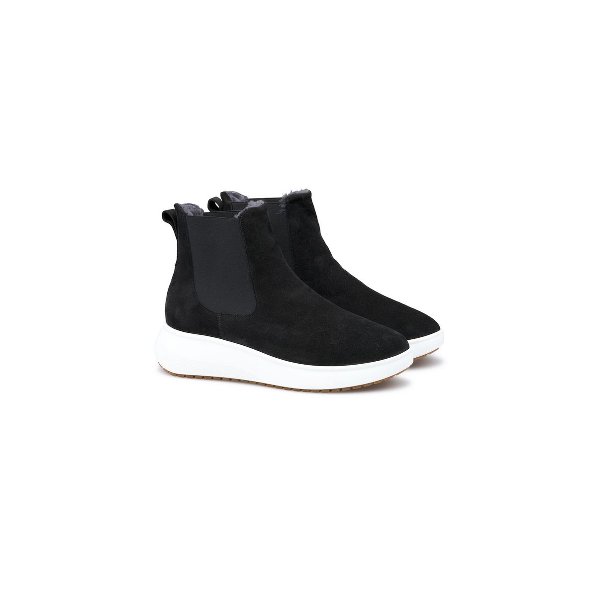 Shearling-Chelsea-Boots mit Hybridsohle