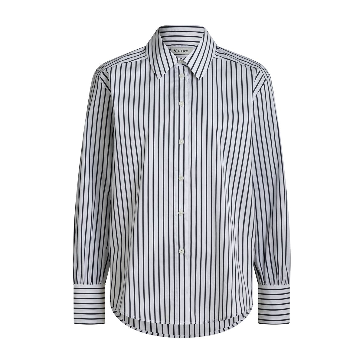 Vertikal gestreifte Hemdbluse