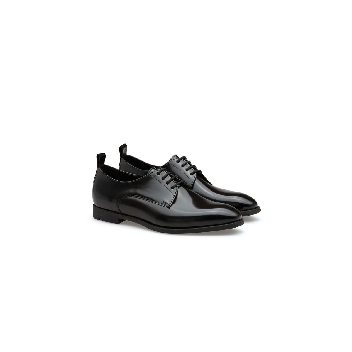 Polierte Leder Derby-Schuhe