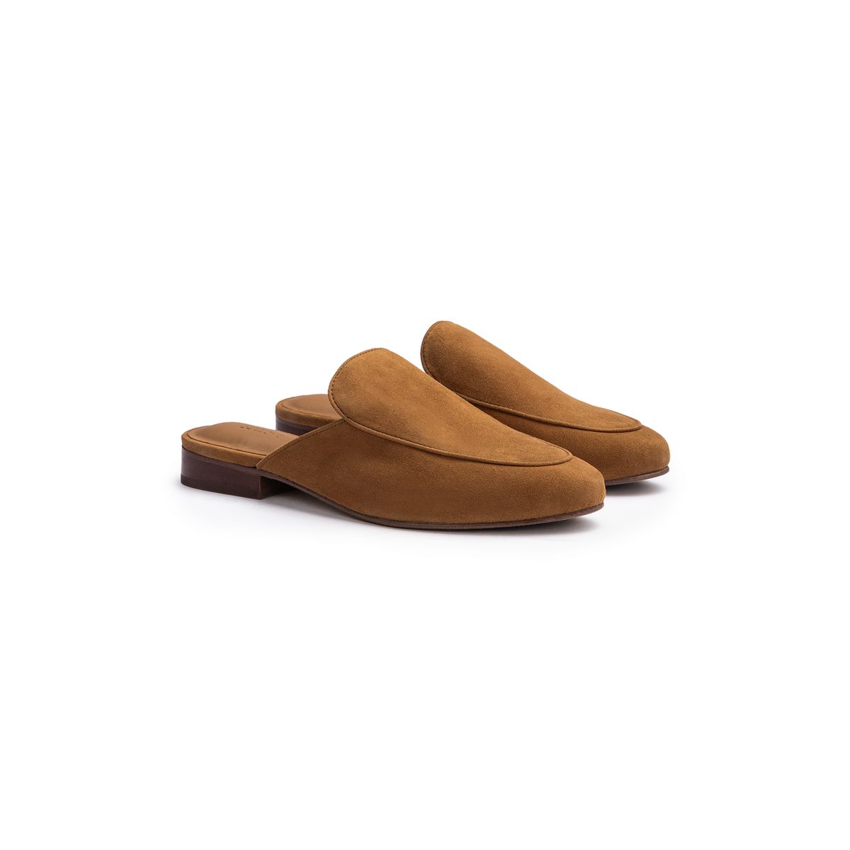Klassische Wildleder Loafer Pantoletten