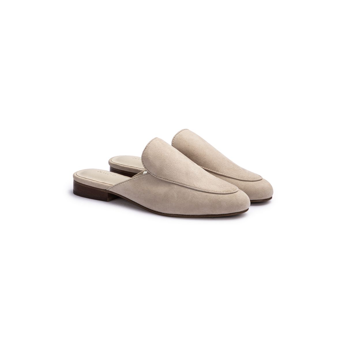 Elegante Rauleder-Slipper ohne Ferse