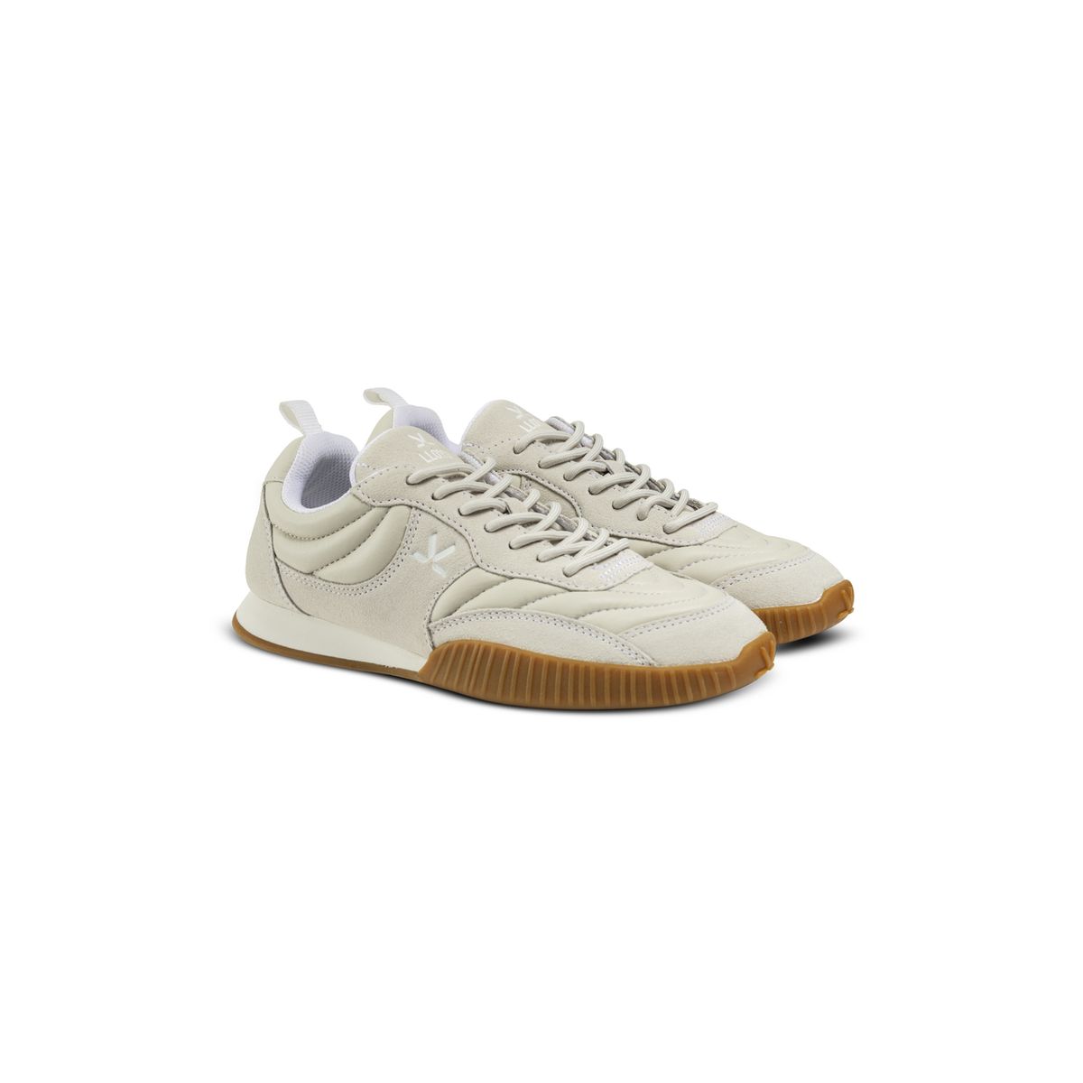 Retro-Sneaker aus Leder-Mix