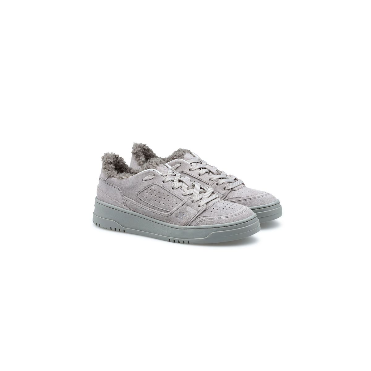 Sneaker aus Rauleder mit Warmfutter