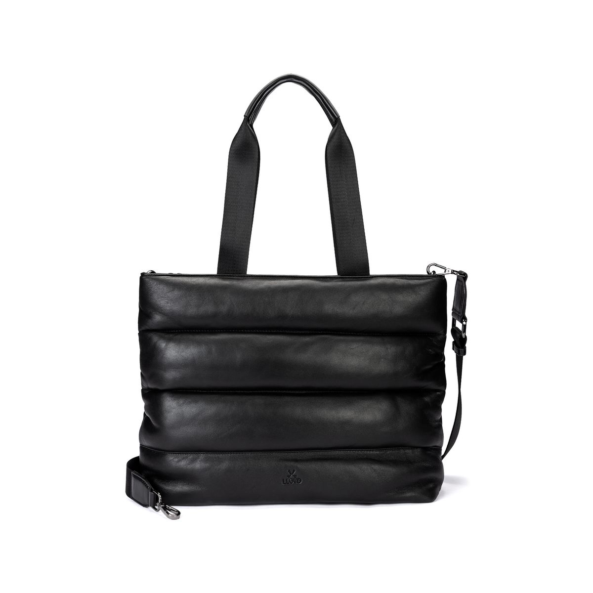 Wattierter Shopper aus Leder
