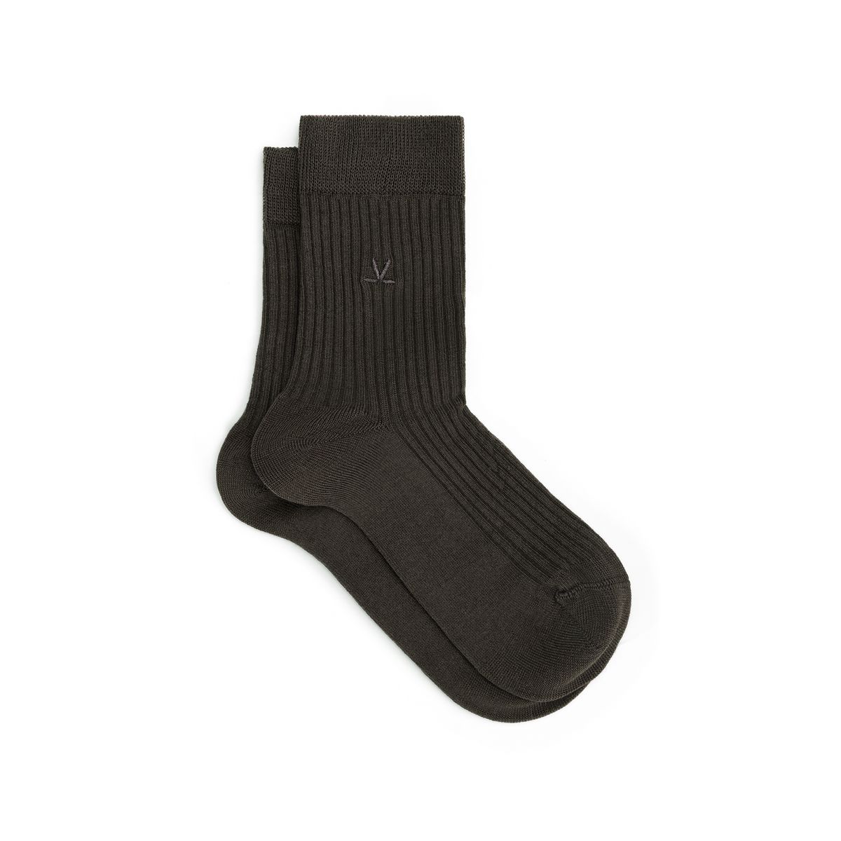 Gerippte Socken aus merzerisierter Baumwolle