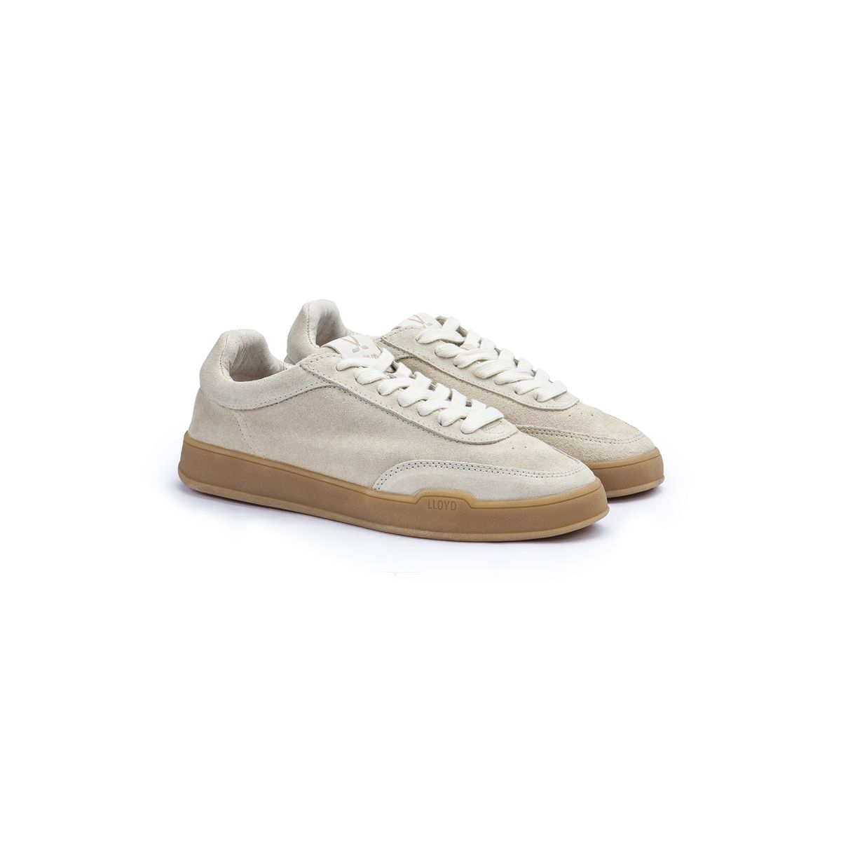 Niedrige Rauleder Court-Sneaker