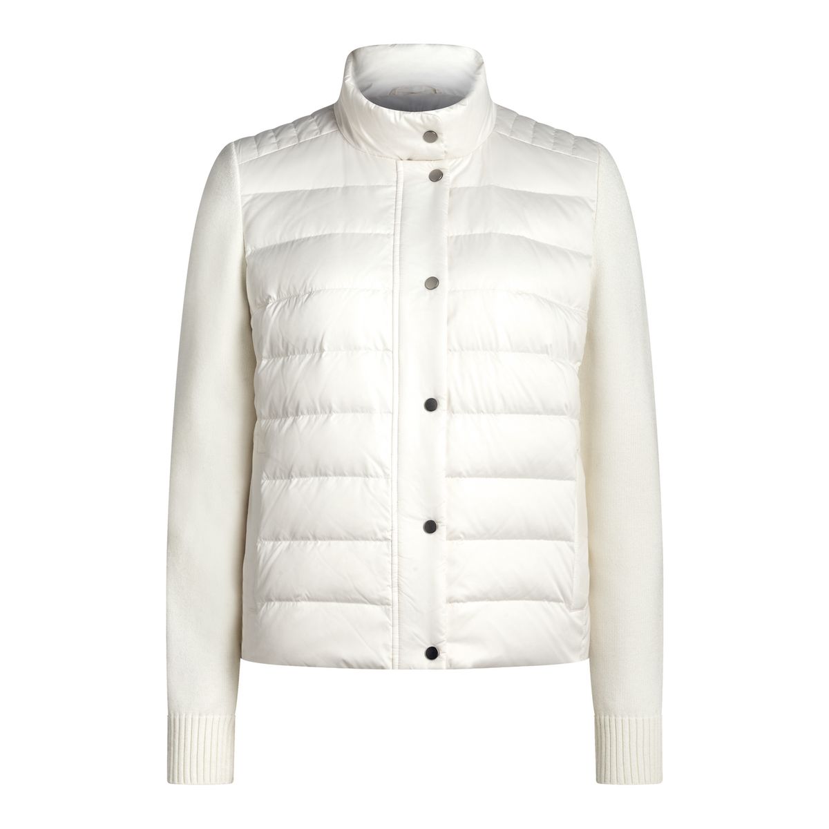 Hybride Steppjacke mit Strick