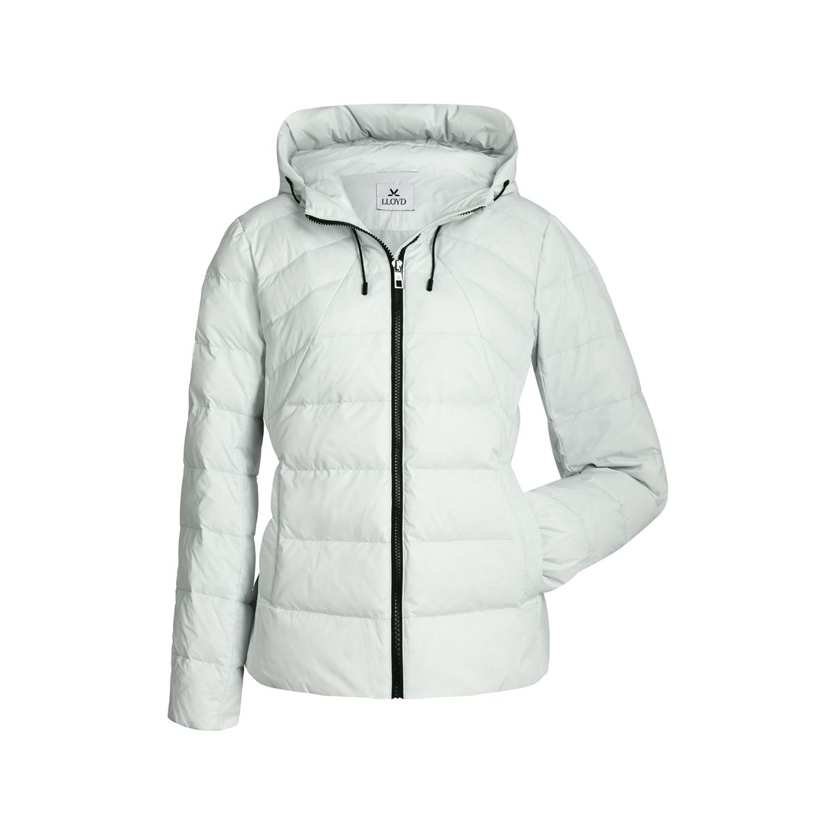 Gesteppte leichte Jacke mit Kapuze