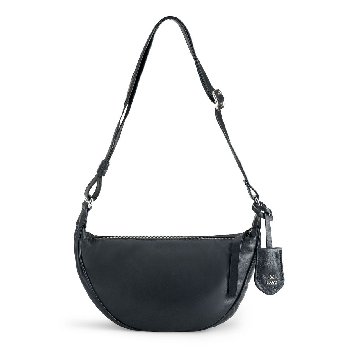 Elegante Halbmond-Tasche aus Glattleder