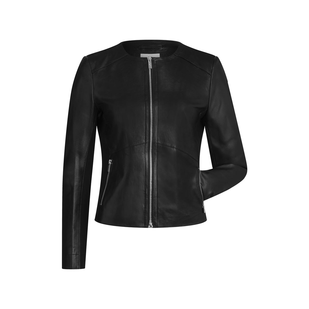 Minimalistische Kragenlose Reißverschluss-Jacke